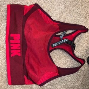 Pink sports bra